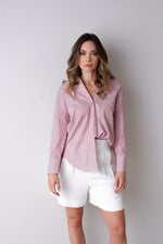 Camisa Antônia  - Vermelho/branco