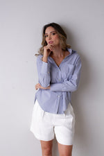 Camisa Antônia  - Azul/branco