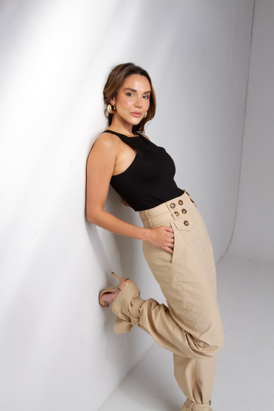 Calça Trench - Caqui