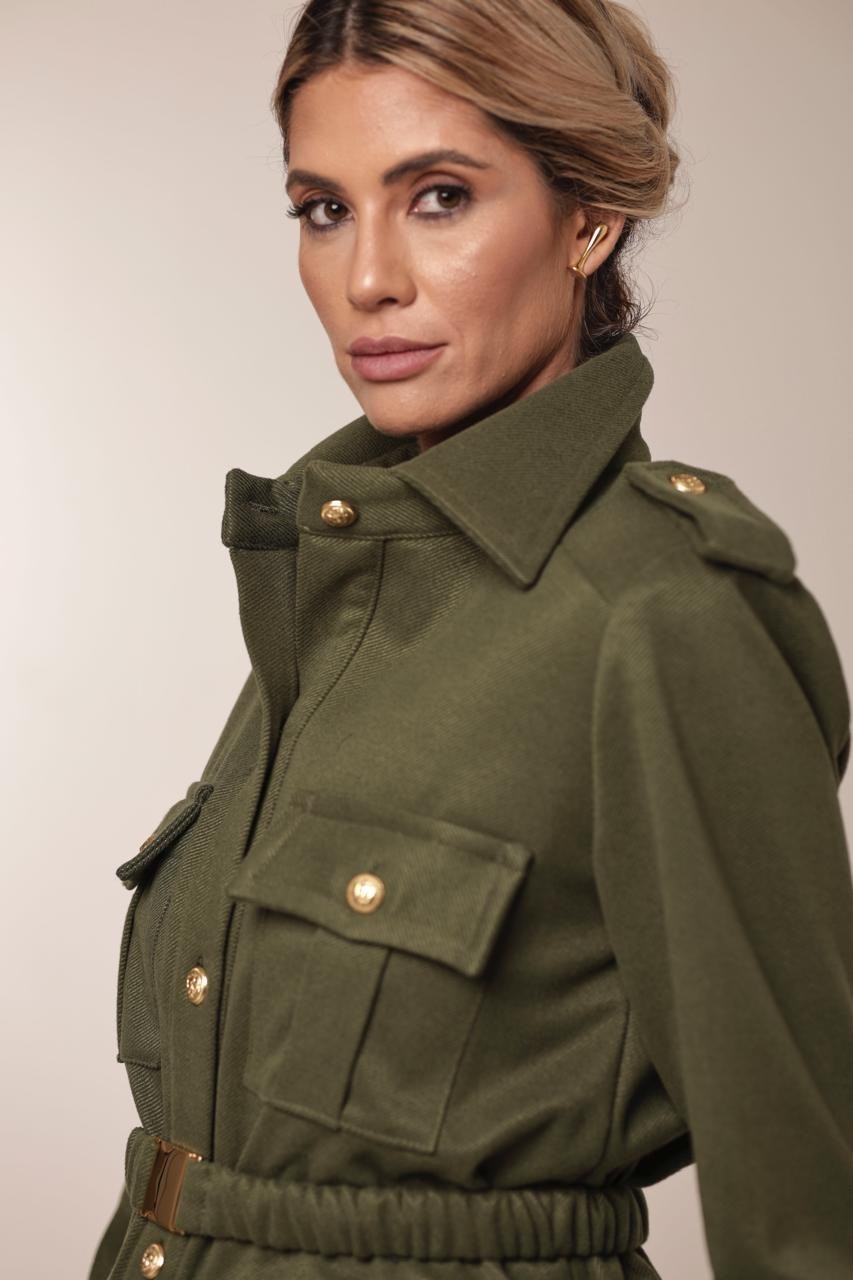 Parka Camila - Lã Verde Militar