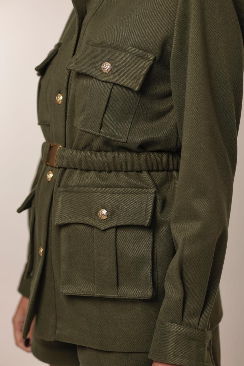 Parka Camila - Lã Verde Militar