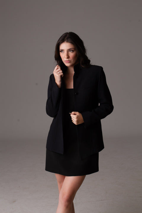 Foto do produto Blazer Gola Padre - Preto