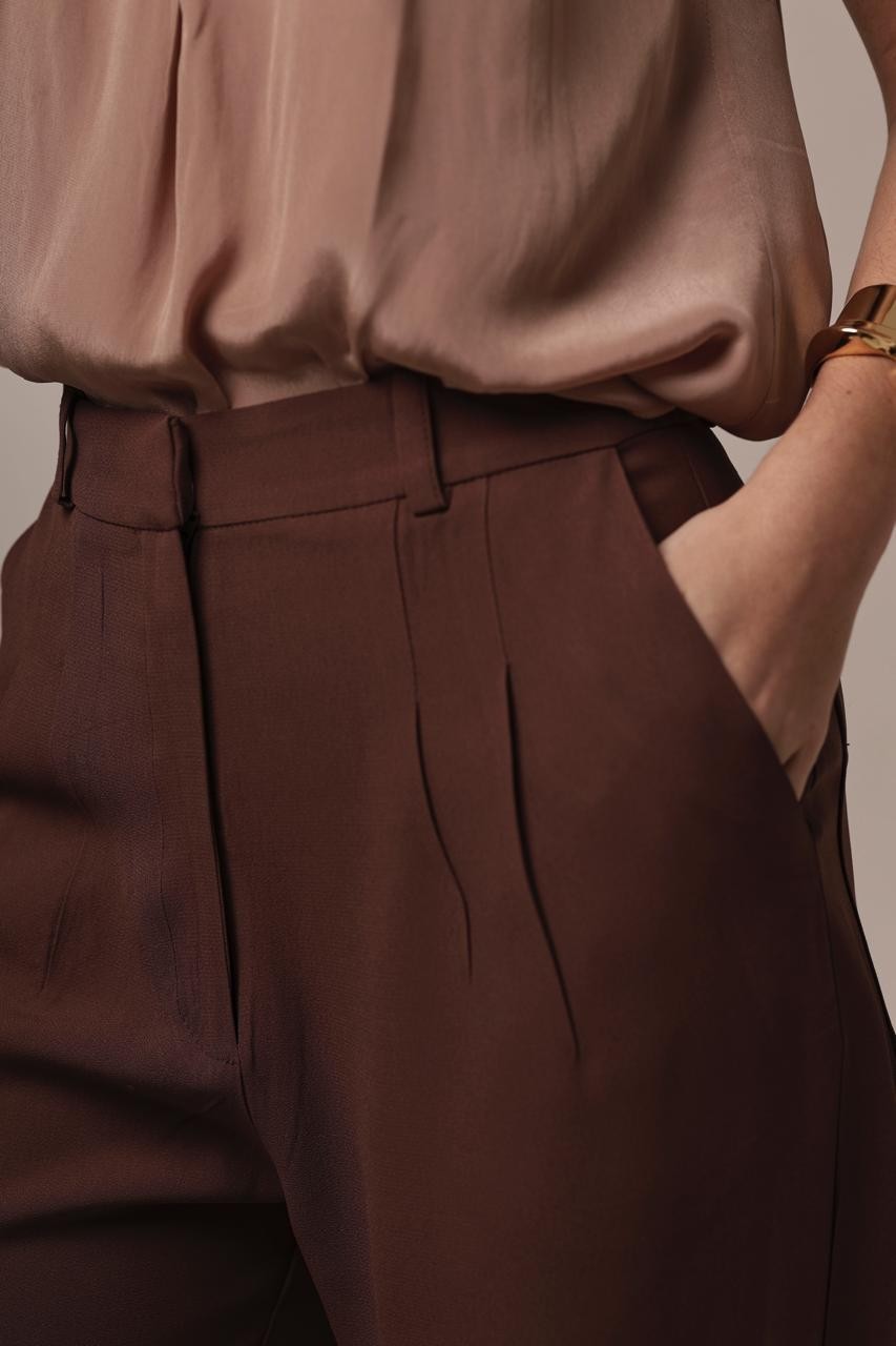 Blusa Seda - Gola Alta - Nude