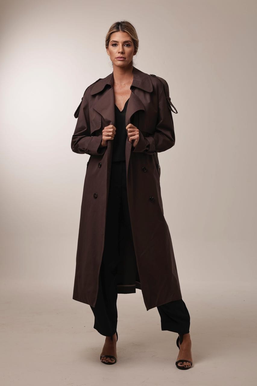 Trench Coat Longo Gisele - Café