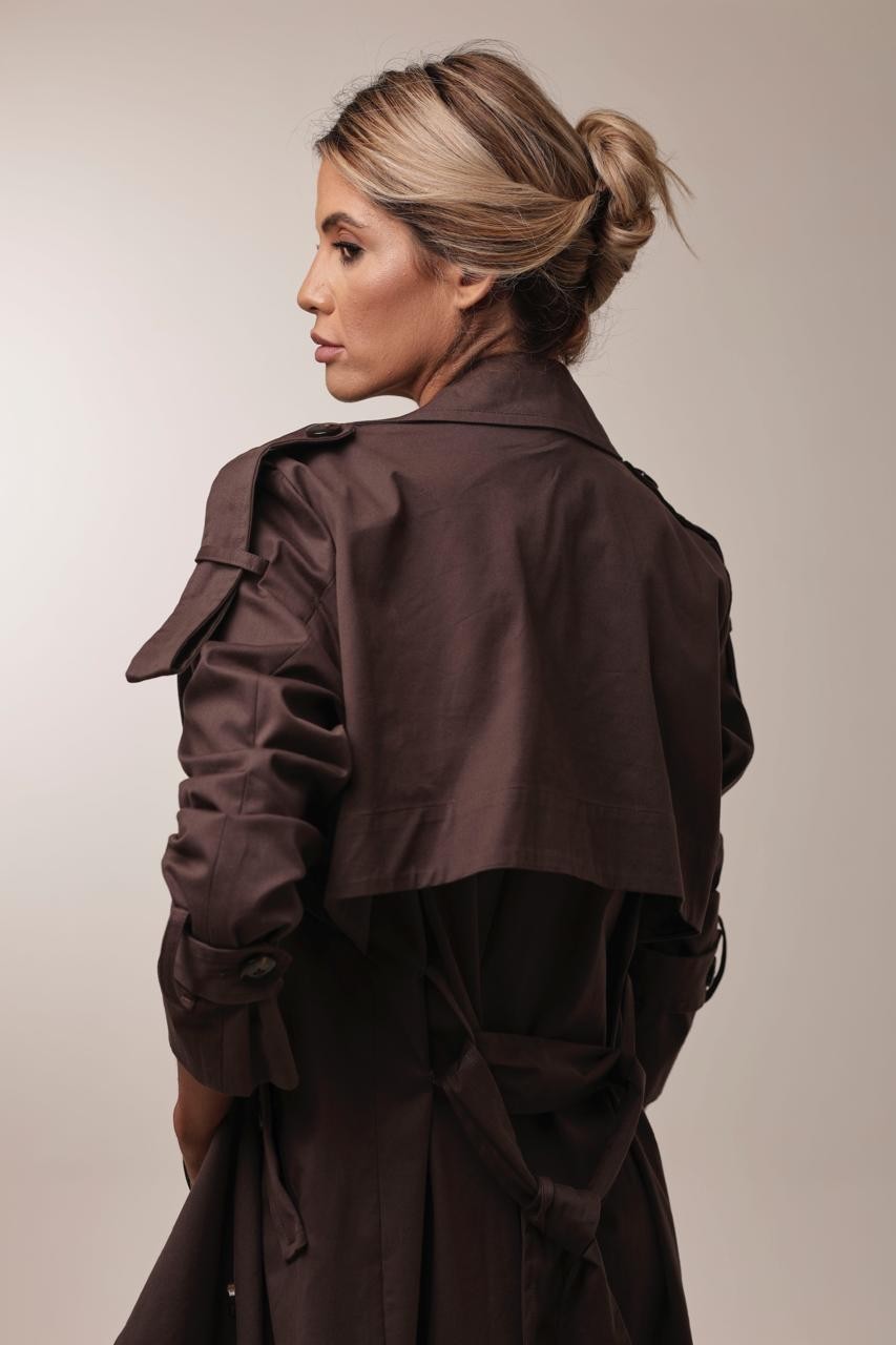 Trench Coat Longo Gisele - Café