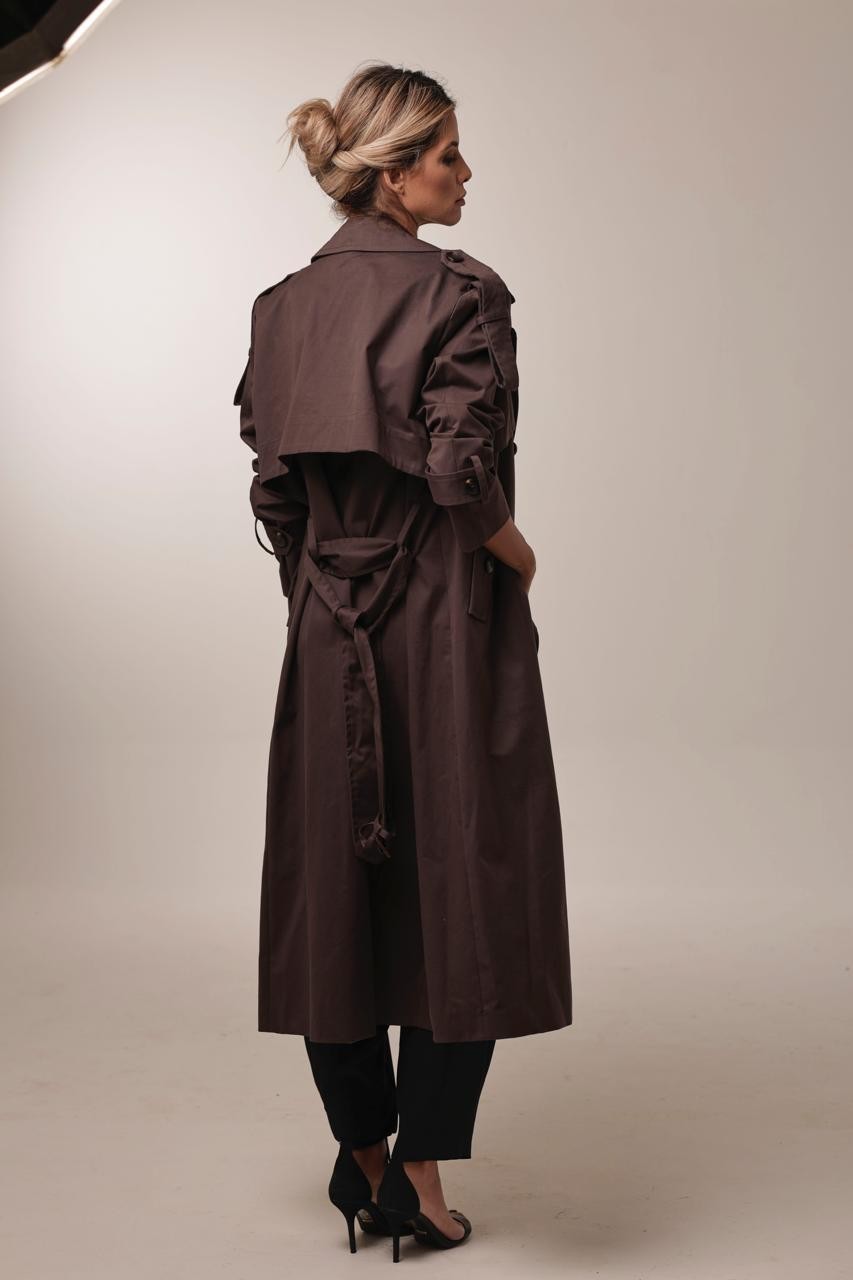 Trench Coat Longo Gisele - Café