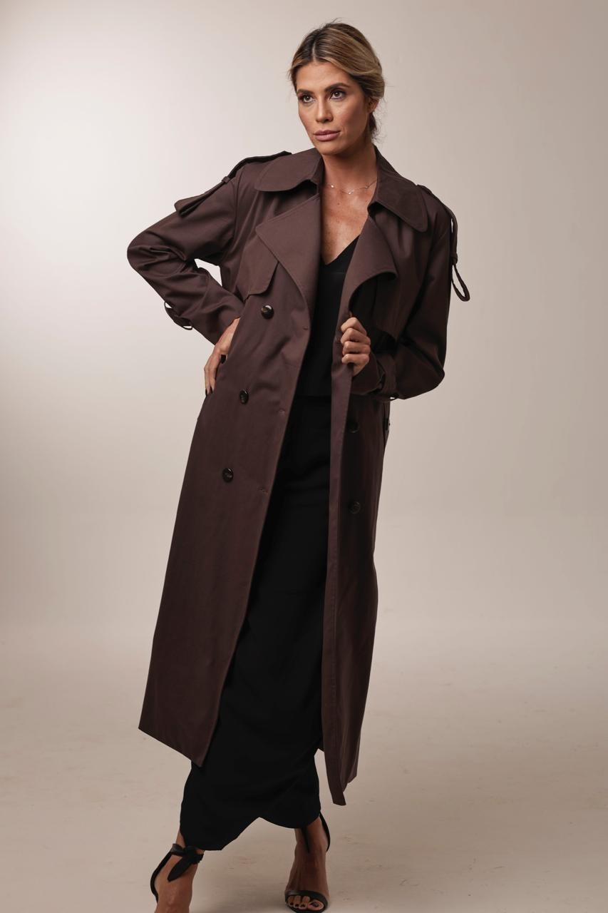 Trench Coat Longo Gisele - Café