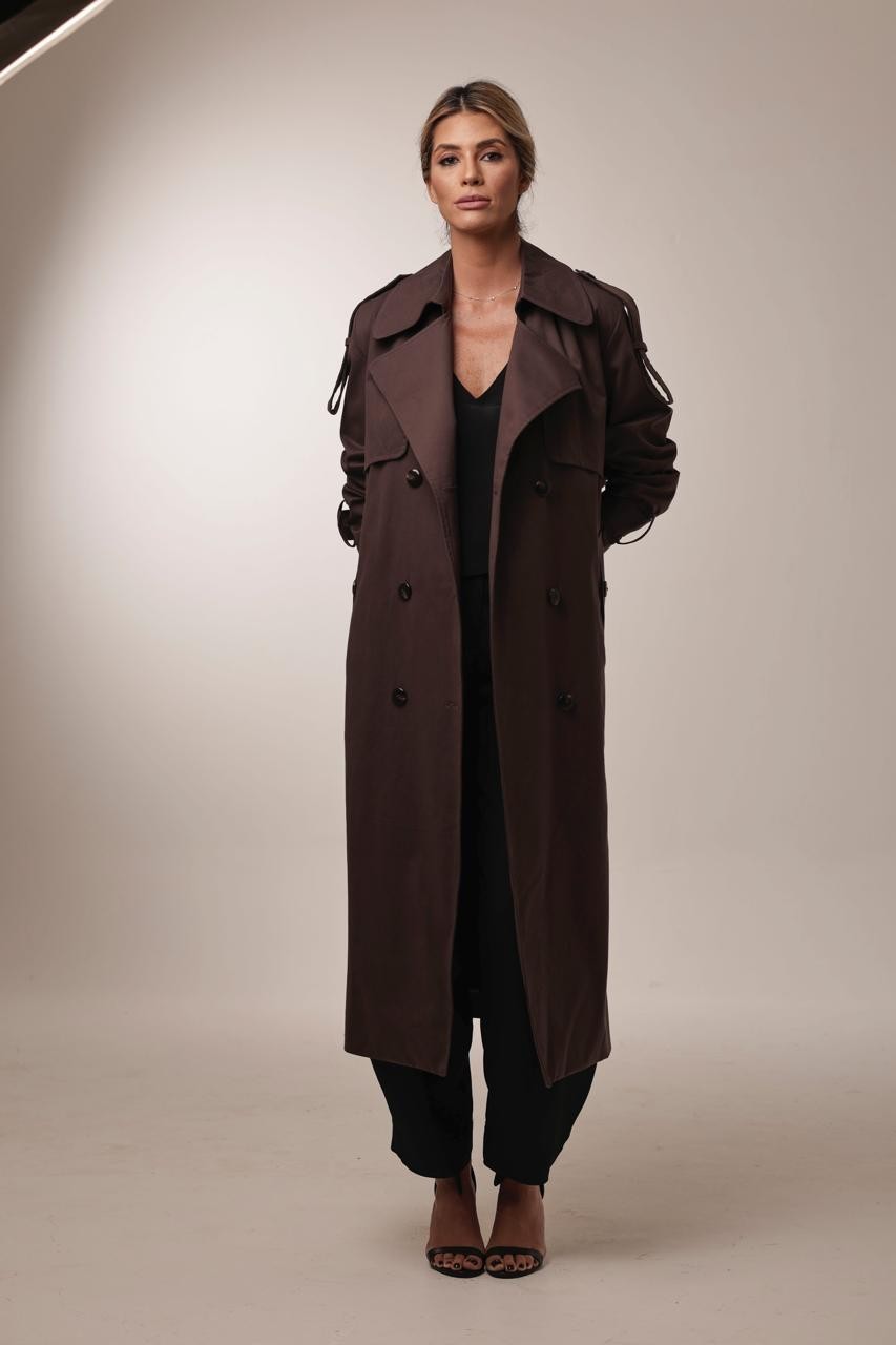 Trench Coat Longo Gisele - Café