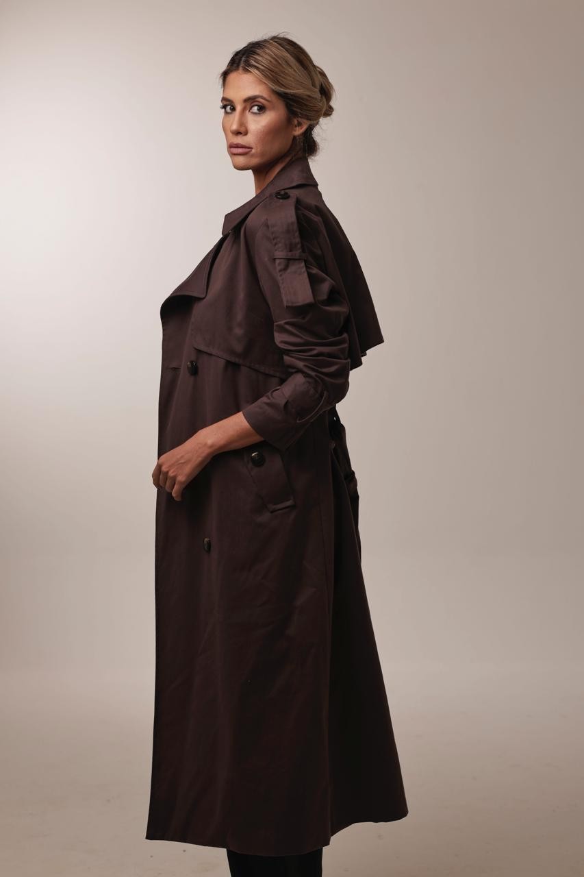 Trench Coat Longo Gisele - Café