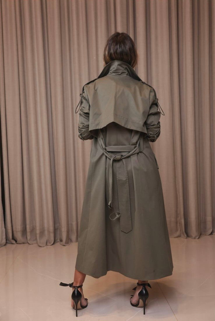 Trench Coat Longo - Verde Militar