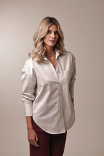 Camisa Antônia - Beje/ Branco