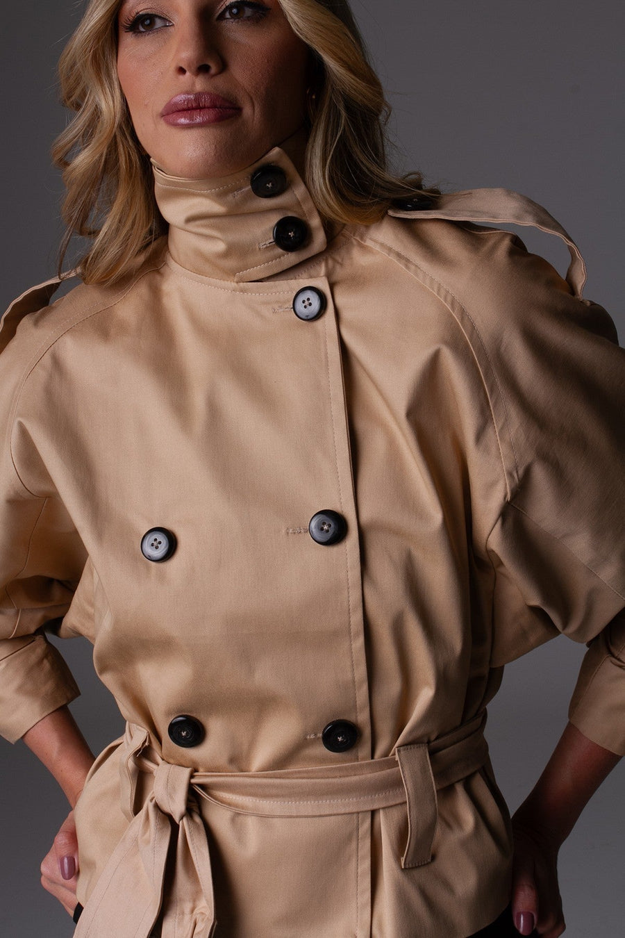 Mini Trench Coat Anna - Caqui