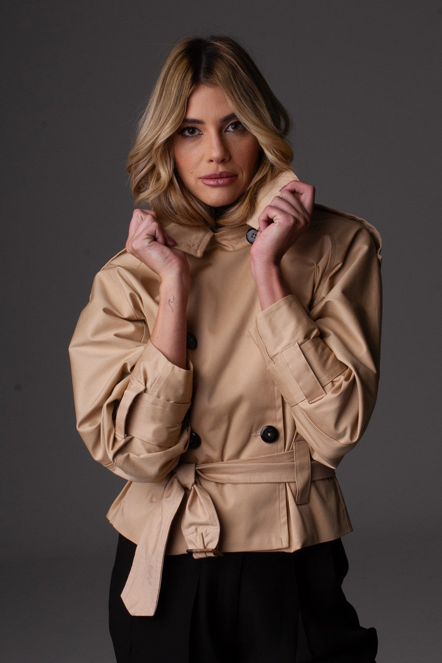 Mini Trench Coat Anna - Caqui