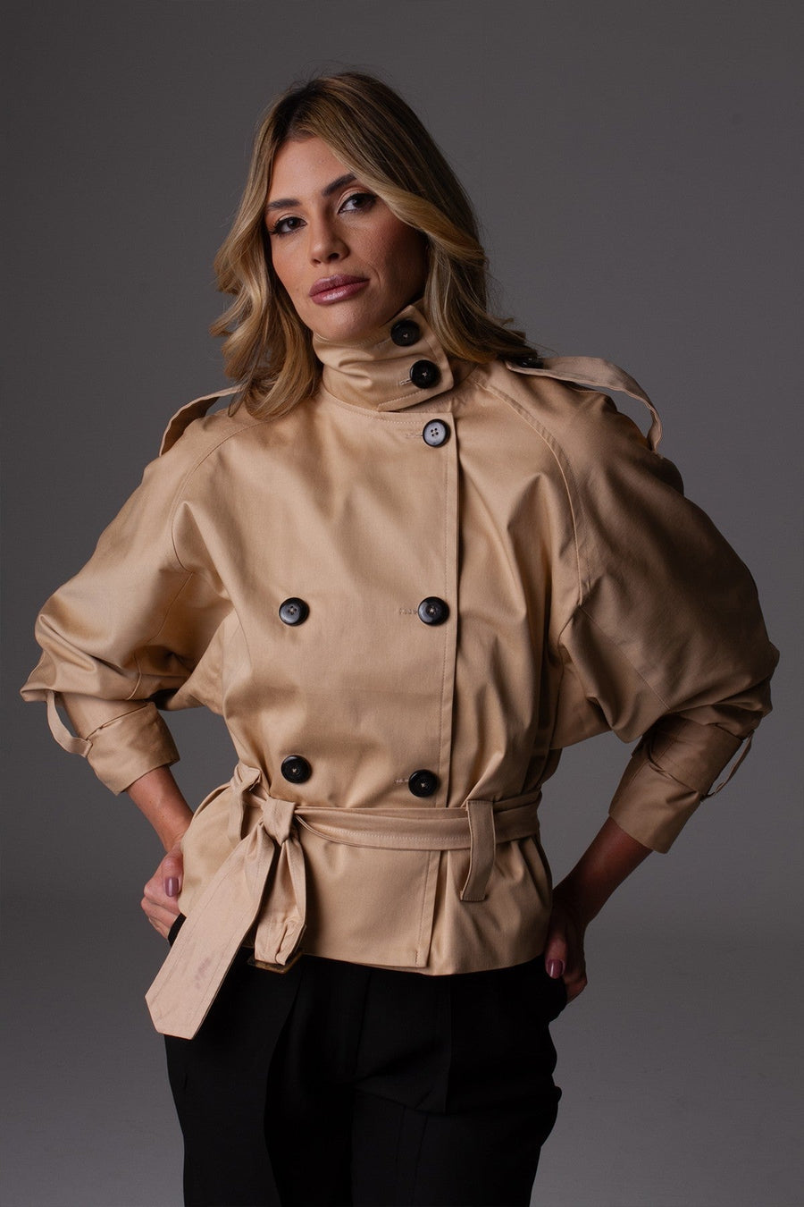 Mini Trench Coat Anna - Caqui