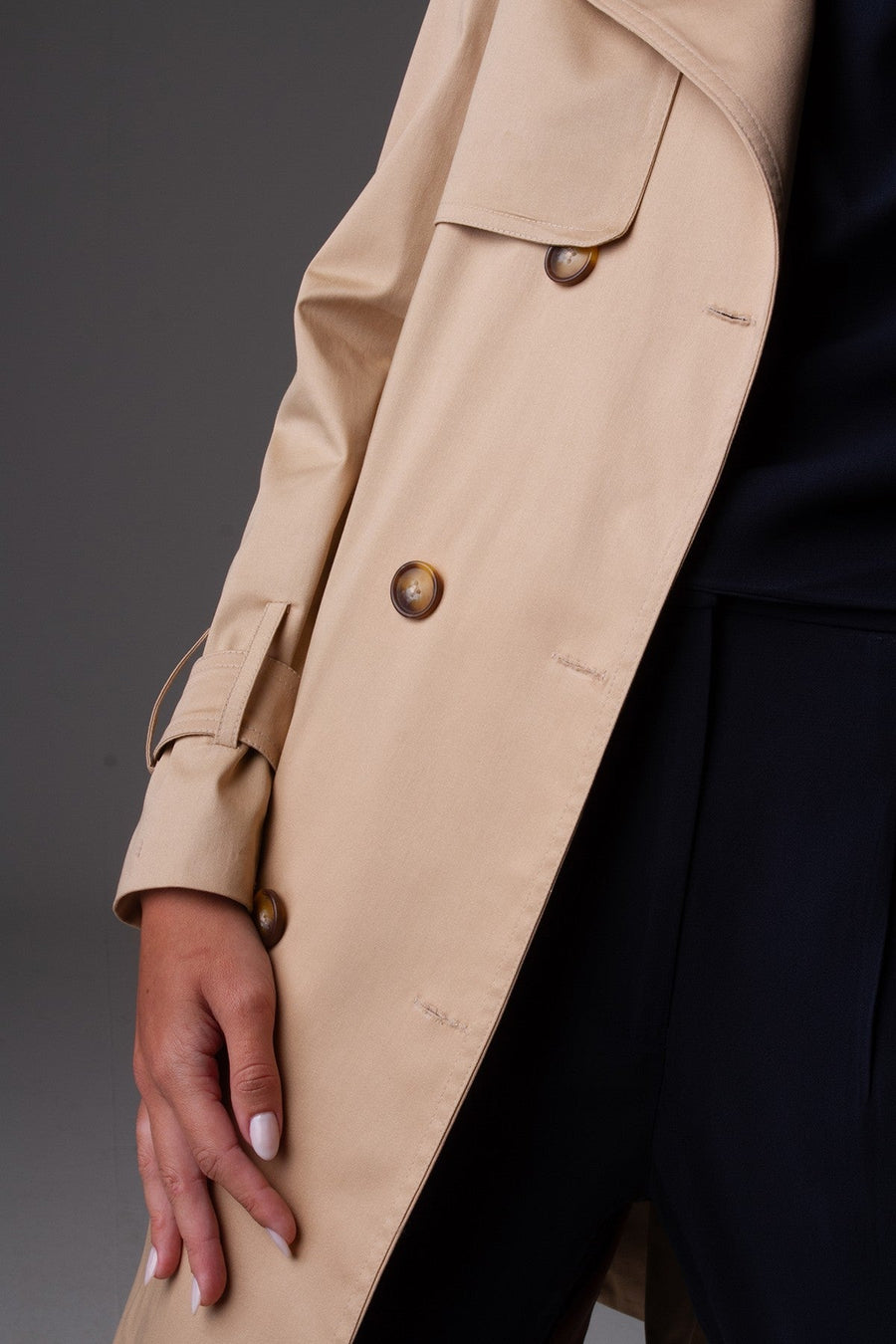 Trench Coat Médio  Mel - Caqui