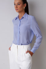 Camisa Seda Isabella - Azul