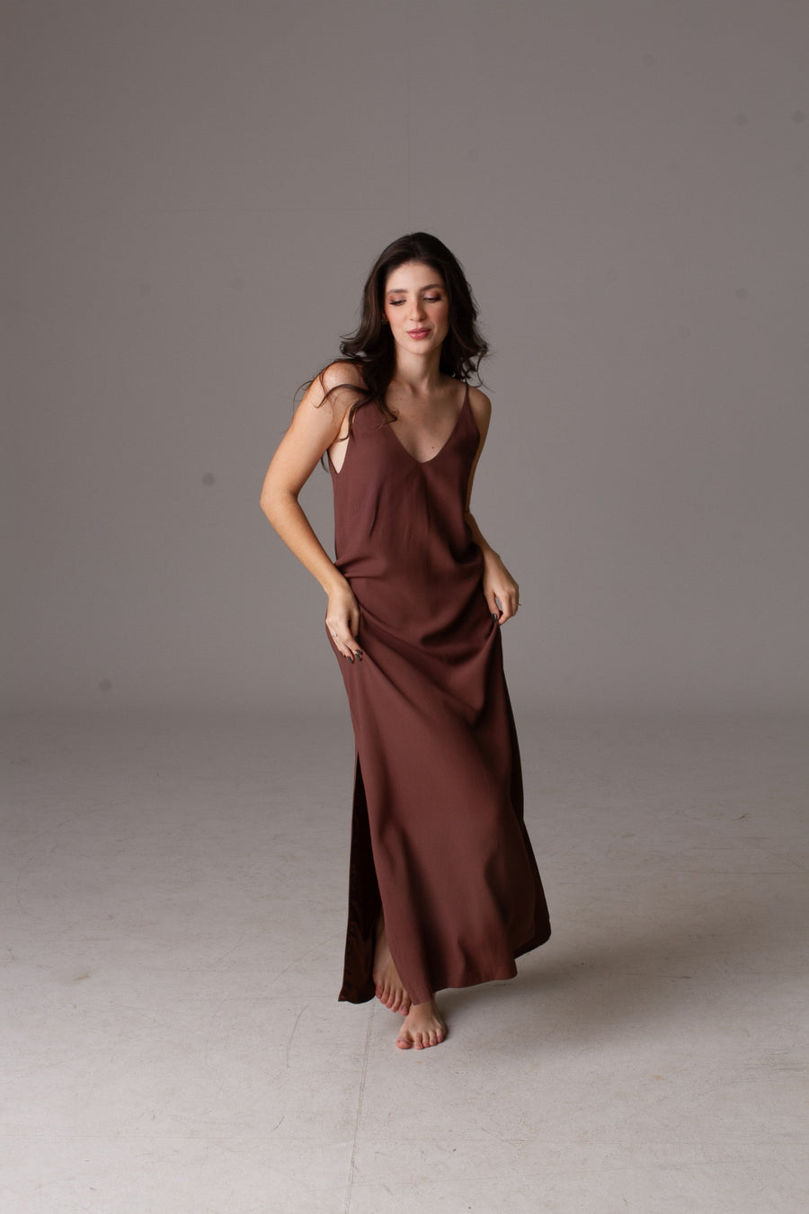 Vestido Maxxi - Chocolate