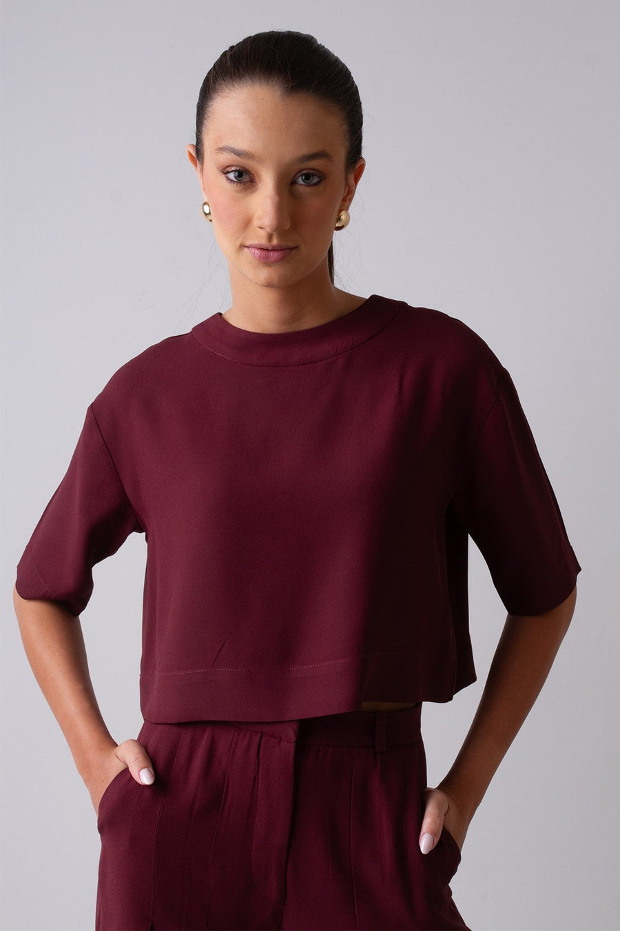 T-Shirt Giorgia - Burgundy