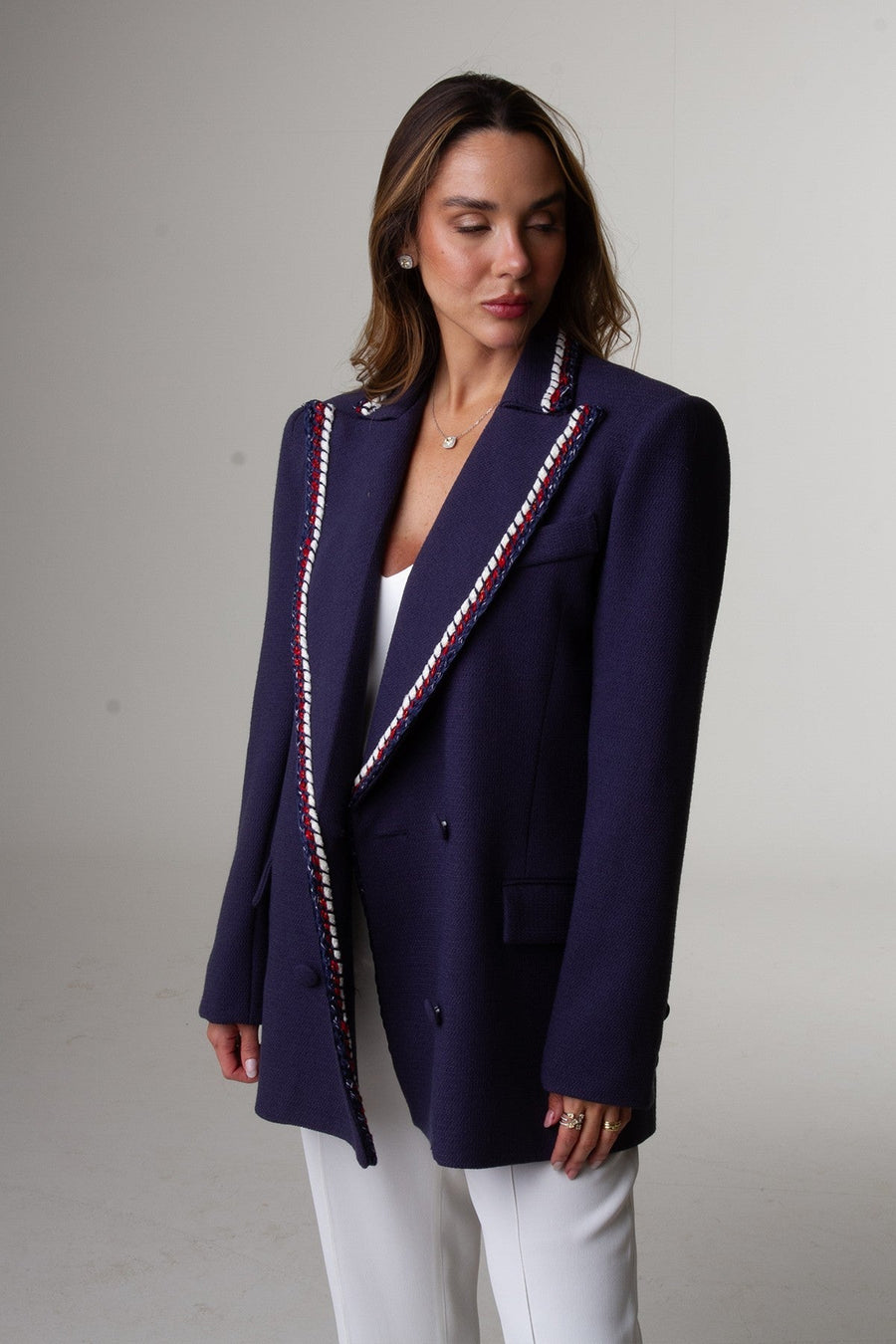 Blazer Tweed Aurora - Marinho