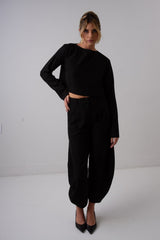 Calça Barrel Manuella - Preto