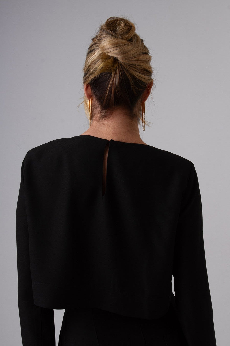 T-Shirt Manga Longa Monica - Preto
