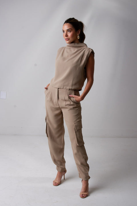 Foto do produto Calça Cargo Letizia - Areia