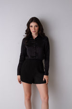 Camisa Seda Isabella - Preto