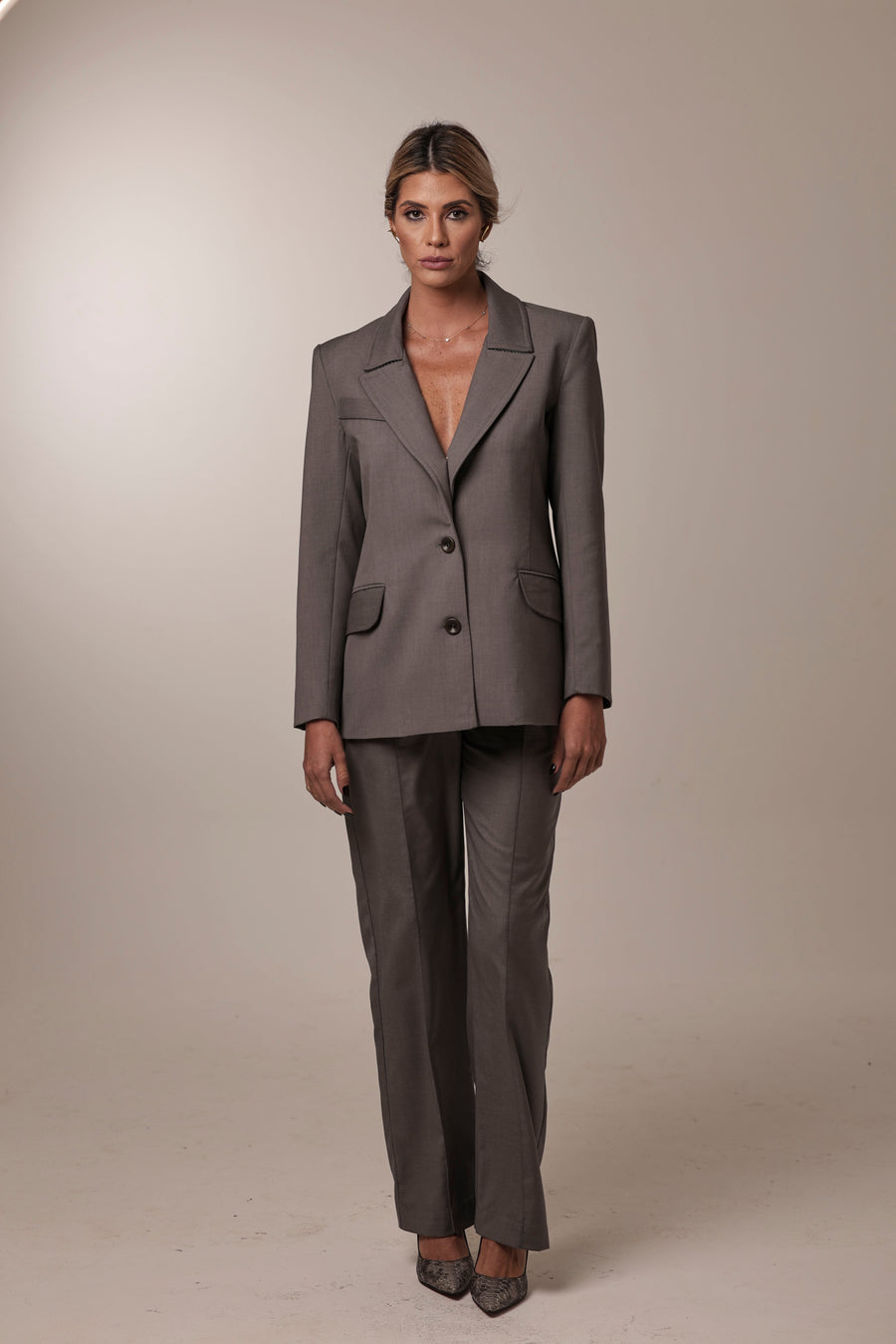 Blazer Slim  - Cinza