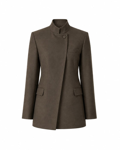 Blazer de Lã Merino -  Blazer Stella Marrom