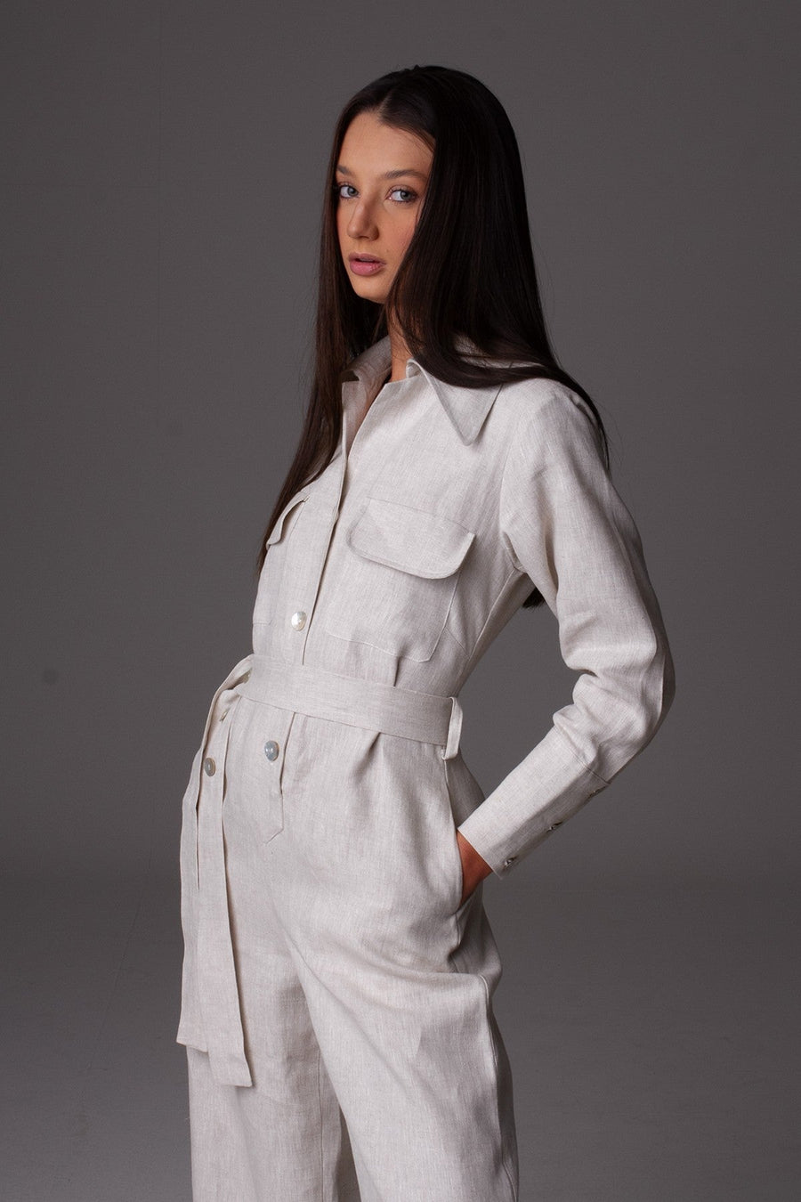 Macacão Linen - Linho Cru