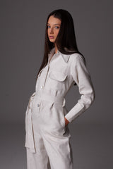 Macacão Linen - Linho Cru