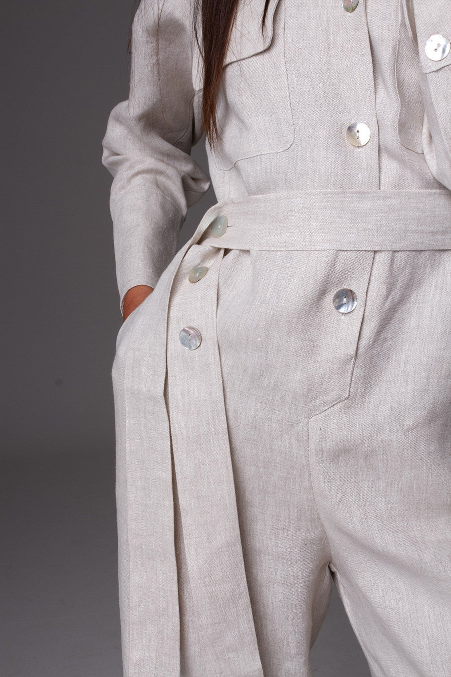 Macacão Linen - Linho Cru