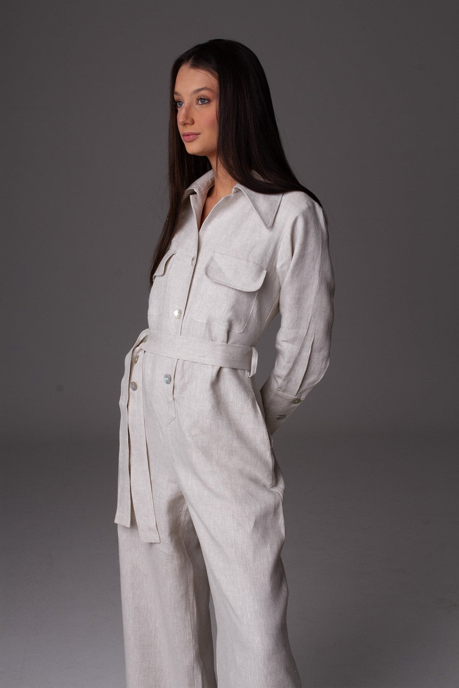 Macacão Linen - Linho Cru