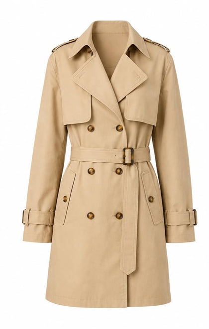Trench Coat Médio  Mel - Caqui