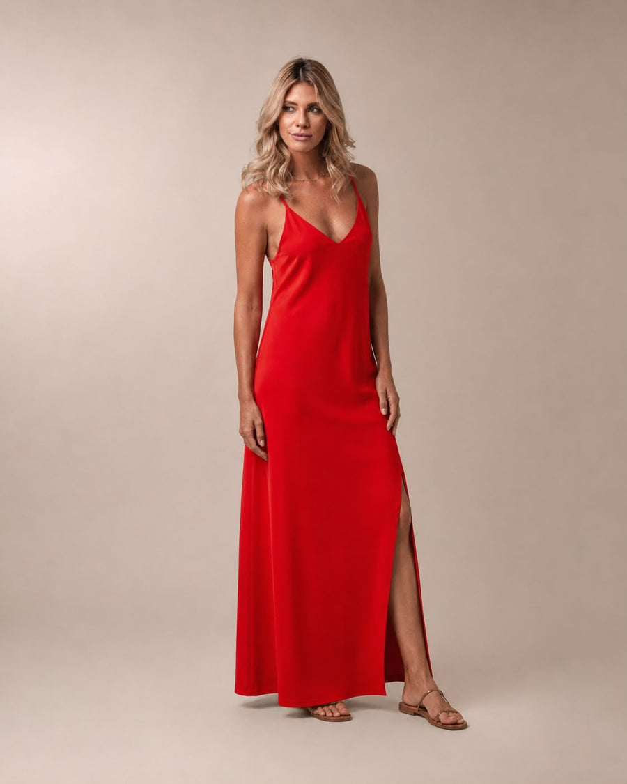 Vestido Maxxi - Vermelho