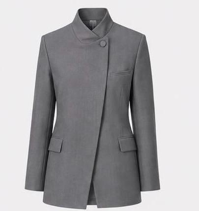 Blazer 100% Lã Merino - Blazer Stella Cinza