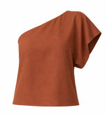 Blusa Nula Manga -  Linho Canela