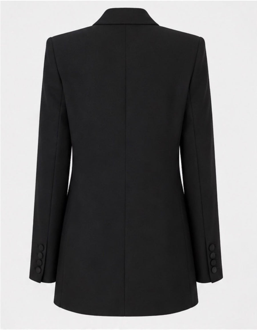 Blazer 100% Lã Merino - Blazer Ciça Preto