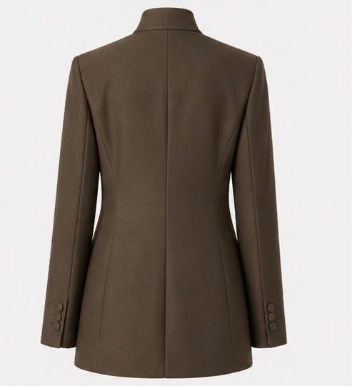 Blazer de Lã Merino -  Blazer Stella Marrom
